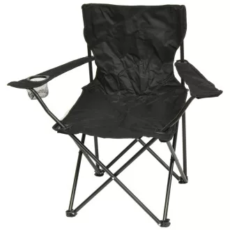 Sklopiva stolica za kampiranje, crna