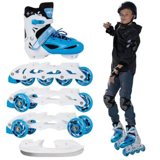 Roleri 4u1 Enero KIDS - plavo-bijeli