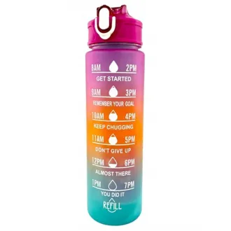 Motivacijska sportska boca 3 u 1, 2000 ml + 900 ml + 300 ml