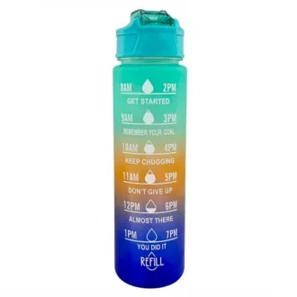 Motivacijska sportska boca 3 u 1, 2000 ml + 900 ml + 300 ml