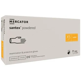 SANTEX PUDERASTE – Lateks rukavice s puderom, boje tijela, 100 kom. SANTEX PUDERASTE – Lateks rukavice s puderom, boje tijela, 100 kom.