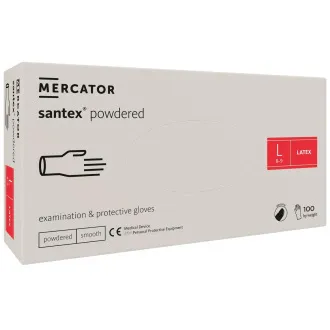 SANTEX PUDERASTE – Lateks rukavice s puderom, boje tijela, 100 kom. SANTEX PUDERASTE – Lateks rukavice s puderom, boje tijela, 100 kom.