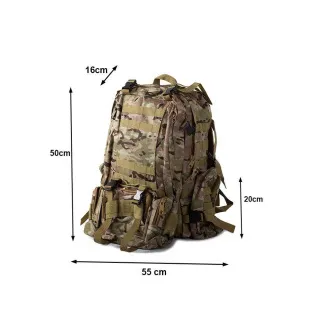 Kamuflažni ruksak Lynx, vojna kamuflaža - 48,5 l Kamuflažni ruksak Lynx, vojna kamuflaža - 48,5 l