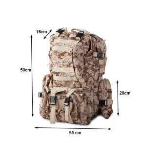 Kamuflažni ruksak Lynx, vojna kamuflaža - 48,5 l Kamuflažni ruksak Lynx, vojna kamuflaža - 48,5 l
