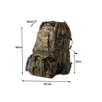 Kamuflažni ruksak Lynx, vojna kamuflaža - 48,5 l Kamuflažni ruksak Lynx, vojna kamuflaža - 48,5 l