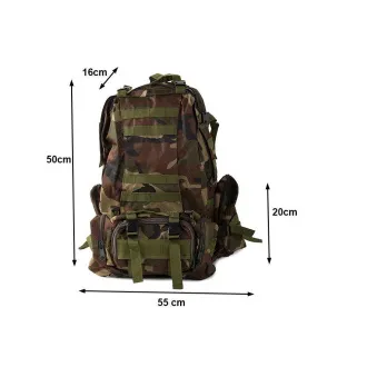 Kamuflažni ruksak Lynx, vojna kamuflaža - 48,5 l Kamuflažni ruksak Lynx, vojna kamuflaža - 48,5 l
