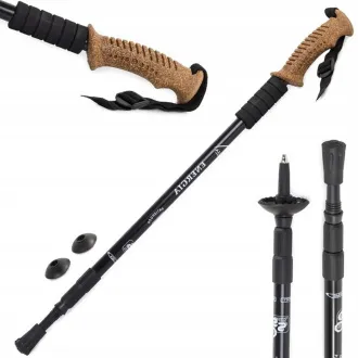 Štapovi za nordijsko hodanje s ergonomskom ručkom od pluta, 135 cm, 2 kom. Štapovi za nordijsko hodanje s ergonomskom ručkom od pluta, 135 cm, 2 kom.