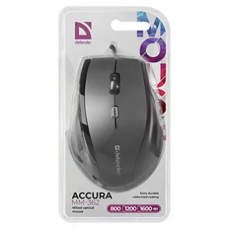 Žičani miš, Defender Accura MM-362, crni, optički, 1600DPI, NA AKCIJI