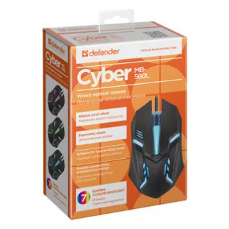 Defender Cyber MB-560L Žični miš, crni, 1200 DPI