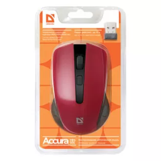 Defender Accura MM-935 bežični miš, crveni, 1600 DPI