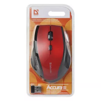 Defender Accura MM-365 bežični miš, crno-crveni, 1600 DPI