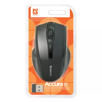 Defender Accura MM-665 bežični miš, crni, 1600 DPI