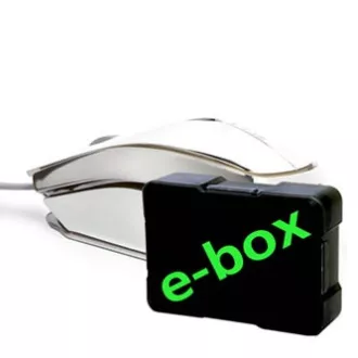 E-blue MOOD žičani miš, srebrni, 2400DPI, e-box