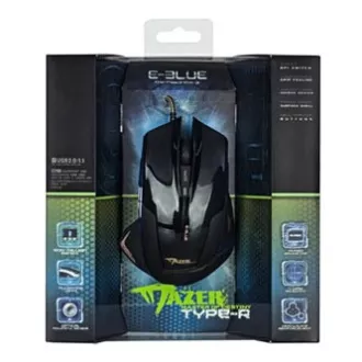 E-blue Mazer R žični miš, crni, 2400 DPI