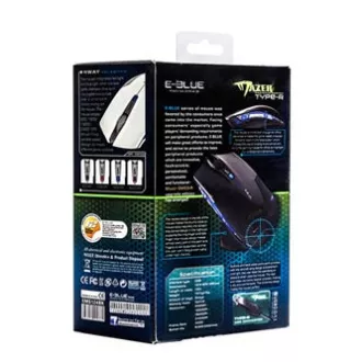 E-blue Mazer R žični miš, crni, 2400 DPI