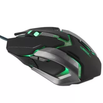 E-blue Auroza Gaming žičani miš, crni, 4000 DPI