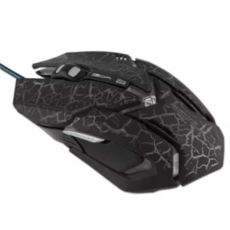 E-blue Auroza Gaming žičani miš, crni, 4000DPI, e-box