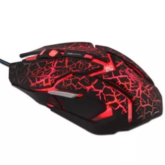 E-blue Auroza Gaming žičani miš, crni, 4000 DPI