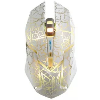 E-blue Auroza Gaming žičani miš, bijeli, 4000DPI, e-box