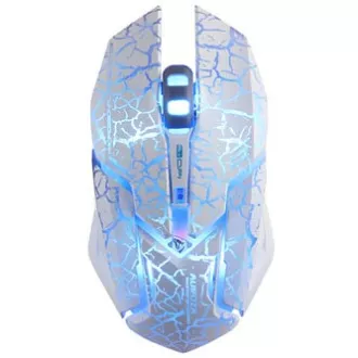E-blue Auroza Gaming žičani miš, bijeli, 4000DPI, e-box