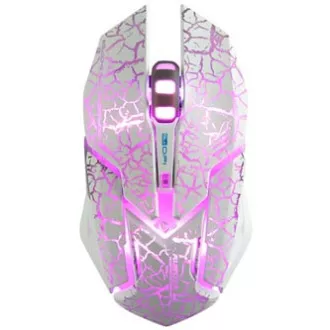 E-blue Auroza Gaming žičani miš, bijeli, 4000DPI, e-box