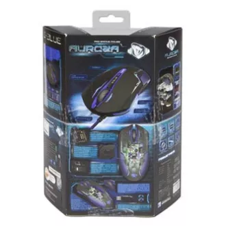 E-blue Auroza žični miš, crni, 3500 DPI