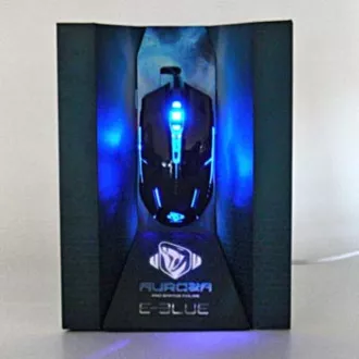 E-blue Auroza G Žični miš, crni, 3000 DPI