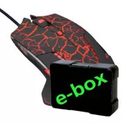 E-blue Mazer Pro žičani miš, crno-crveni, 2500DPI, e-box