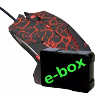 E-blue Mazer Pro žičani miš, crno-crveni, 2500DPI, e-box