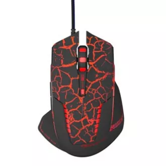 E-blue Mazer Pro žičani miš, crno-crveni, 2500DPI, e-box