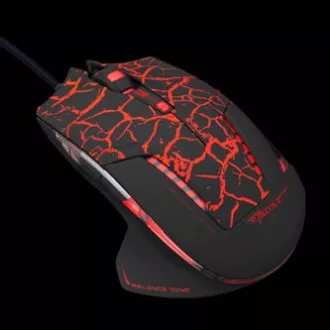 E-blue Mazer Pro žičani miš, crno-crveni, 2500DPI, e-box