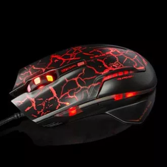 E-blue Mazer Pro žičani miš, crno-crveni, 2500DPI, e-box