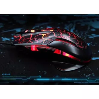E-blue Mazer Pro žičani miš, crno-crveni, 2500DPI, e-box