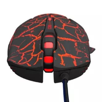 E-blue Mazer Pro žičani miš, crno-crveni, 2500 DPI