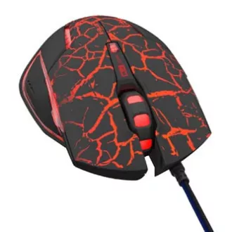 E-blue Mazer Pro žičani miš, crno-crveni, 2500 DPI