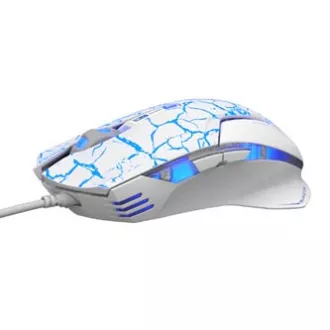 E-blue Mazer Pro miš žični, bijelo-plavi, 2500 DPI, e-box