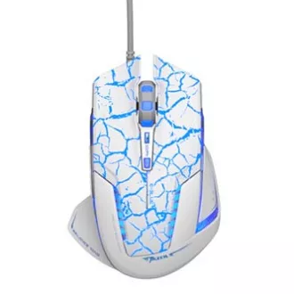 E-blue Mazer Pro miš žični, bijelo-plavi, 2500 DPI, e-box