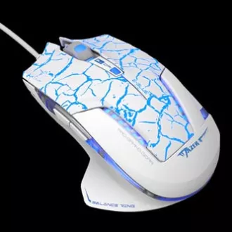 E-blue Mazer Pro miš žični, bijelo-plavi, 2500 DPI, e-box