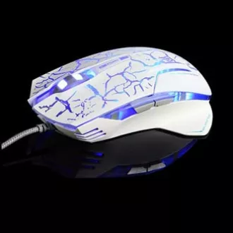 E-blue Mazer Pro miš žični, bijelo-plavi, 2500 DPI, e-box
