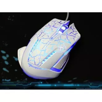 E-blue Mazer Pro miš žični, bijelo-plavi, 2500 DPI, e-box