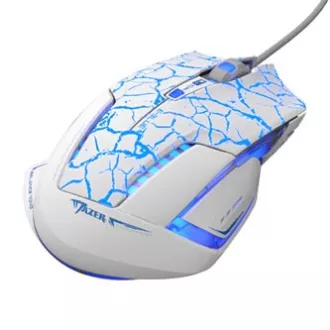 E-blue Mazer Pro miš žični, bijelo-plavi, 2500 DPI