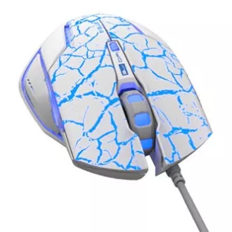 E-blue Mazer Pro miš žični, bijelo-plavi, 2500 DPI