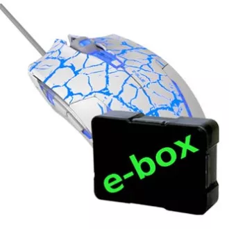 E-blue Cobra žičani miš, bijelo-plavi, 2500DPI, e-box