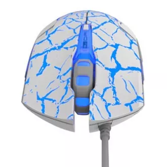 E-blue Cobra žičani miš, bijelo-plavi, 2500DPI, e-box