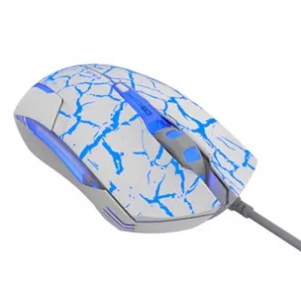 E-blue Cobra žičani miš, bijelo-plavi, 2500DPI, e-box