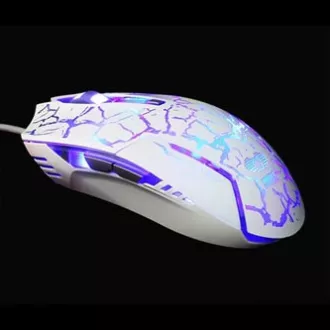 E-blue Cobra žičani miš, bijelo-plavi, 2500DPI, e-box