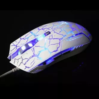 E-blue Cobra žičani miš, bijelo-plavi, 2500DPI, e-box
