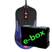 E-blue Auroza Gaming V2 žičani miš, crni, 5000DPI, e-box