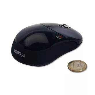 Bežični miš Logo Fun, crni, 1000 DPI Bežični miš Logo Fun, crni, 1000 DPI