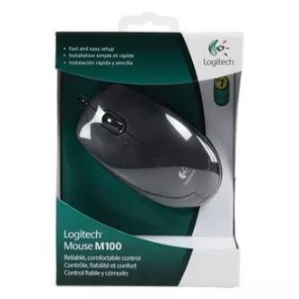 Žičani miš, Logitech M100, crni, optički, 1000DPI Žičani miš, Logitech M100, crni, optički, 1000DPI